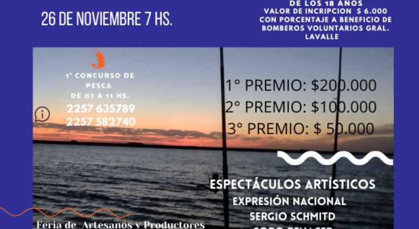 Este domingo se realizará la 2° Edición de la apertura de pesca d