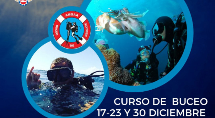 Hoy comenzó el curso de buceo en la pileta municipal